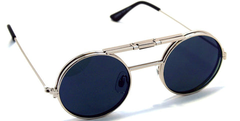 Lennon Flip Up Silver / Blue Mirror